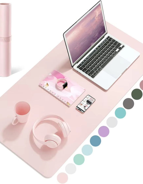 Load image into Gallery viewer, Desk Mat Waterproof PVC Mouse Pad Leather Desk Protective Cover Pink Large Computer Girls Laptop Non-Slip Gaming Keyboard Mats
