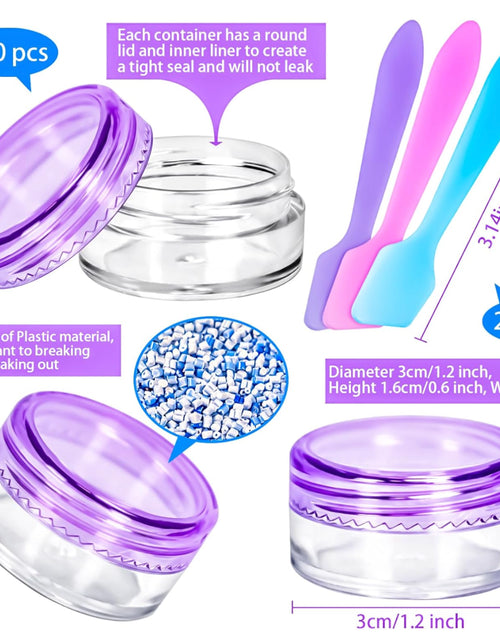Load image into Gallery viewer, 100-Piece 5G Cosmetic Sample Jars - Empty Small Containers for Makeup, Lip Balm

