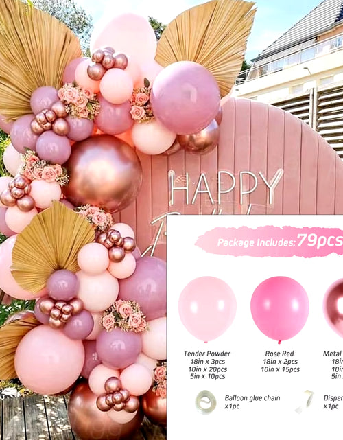 Load image into Gallery viewer, Pink Balloon Garland Arch Kit Wedding Birthday Party Decoration Baby Shower Girl Confetti Latex Pink Balloon Birthday Decor
