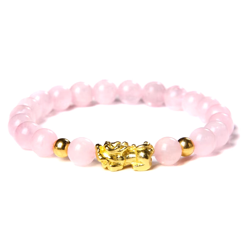 Women Girl Rose Pink Crystal Beads Bracelet for Ladies Natural Pink Rhodochrosite Rhodonite Stone Beads Bracelet Jewelry Gifts