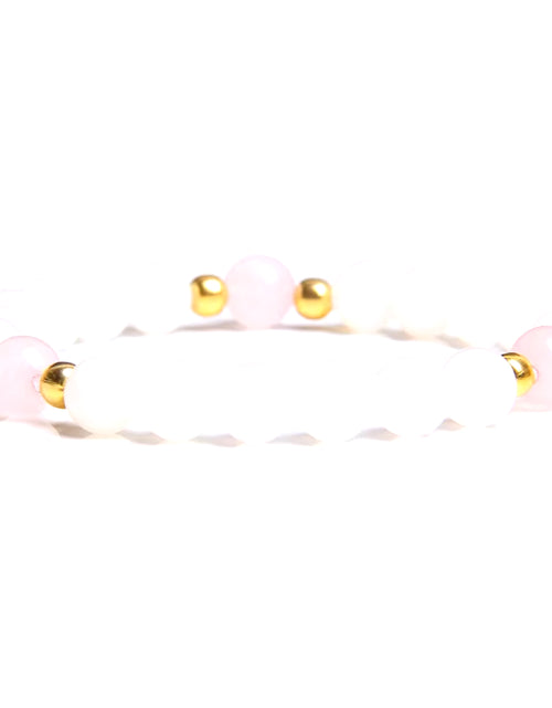 Load image into Gallery viewer, Women Girl Rose Pink Crystal Beads Bracelet for Ladies Natural Pink Rhodochrosite Rhodonite Stone Beads Bracelet Jewelry Gifts
