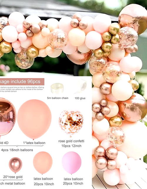 Load image into Gallery viewer, Pink Balloon Garland Arch Kit Wedding Birthday Party Decoration Baby Shower Girl Confetti Latex Pink Balloon Birthday Decor
