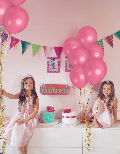 Load image into Gallery viewer, Rose Pink Balloons - Matte Bright Pink Balloons - Globos Rosas/Baby Pink Balloons 12 Inch, Pink Latex Balloons - Soft Pink Balloons/Pastel Pink Balloons - 72 Pink Balloons
