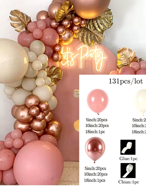 Load image into Gallery viewer, Pink Balloon Garland Arch Kit Wedding Birthday Party Decoration Baby Shower Girl Confetti Latex Pink Balloon Birthday Decor

