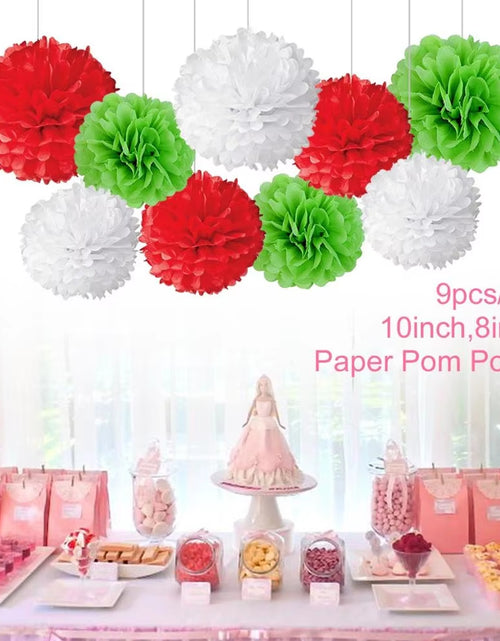 Load image into Gallery viewer, 9Pcs/Set Tissue Paper Pompoms Happy Birthday Decoration Paper Pom Poms Balls Flowers Home Decor for Wedding Party Supplies
