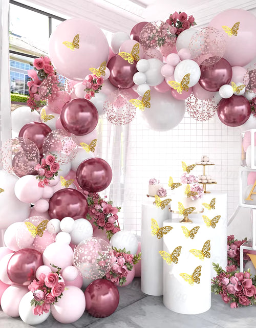 Load image into Gallery viewer, Pink Balloon Garland Arch Kit Wedding Birthday Party Decoration Baby Shower Girl Confetti Latex Pink Balloon Birthday Decor
