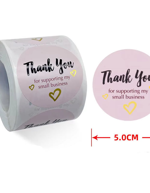 Load image into Gallery viewer, Exquisite XL Size 2 Inch/50Mm Thank You Stickers Handmade with Love Labels for Small Business Envelope Gift Wedding Baking Decor
