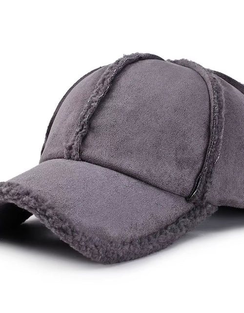 Load image into Gallery viewer, Faux Suede Fleece Winter Dad Hat Women Mens Cap Brown Grey Pink Six Panel Baseball Cap Adjustable
